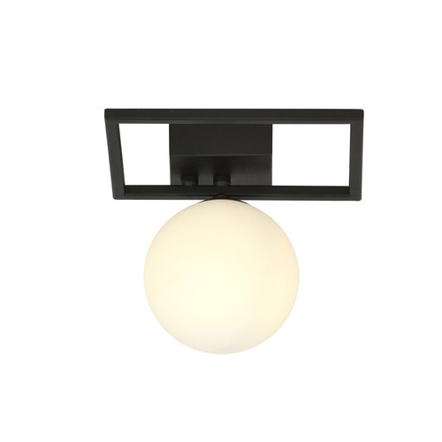 Imago 1E Svart/Opal taklampa - Ø15 cm, E14, 230V, utan ljuskälla.