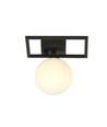 Imago 1E Svart/Opal taklampa - Ø15 cm, E14, 230V, utan ljuskälla.