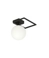 Imago 1E Svart/Opal taklampa - Ø15 cm, E14, 230V, utan ljuskälla.