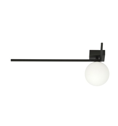 Imago 1F Svart/Opal taklampa - Ø15 cm, E14, 230V, utan ljuskälla