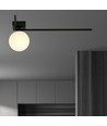 Imago 1F Svart/Opal taklampa - Ø15 cm, E14, 230V, utan ljuskälla