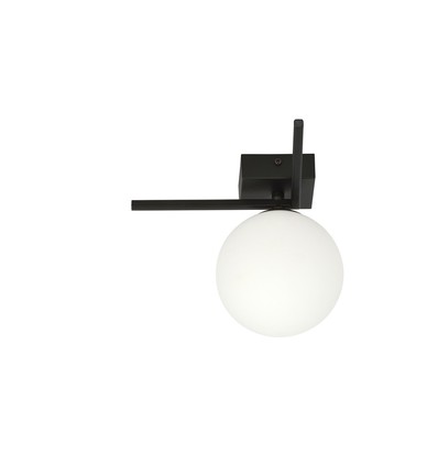 Imago 1G Svart/Opal taklampa - Ø15 cm, E14, 230V, utan ljuskälla