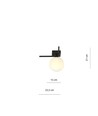 Imago 1G Svart/Opal taklampa - Ø15 cm, E14, 230V, utan ljuskälla