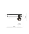Imago 1A Svart/Rand taklampa - Ø14 cm, E14, 230V, utan ljuskälla
