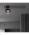 Imago 1C Svart/Rand taklampa - Ø14 cm, E14, 230V, utan ljuskälla