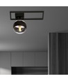 Imago 1D Svart/Rand taklampa - Ø14 cm, E14, 230V, utan ljuskälla