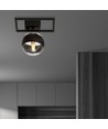 Imago 1E Svart/Rand taklampa - Ø14 cm, E14, 230V, utan ljuskälla