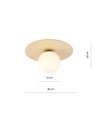 Kenzo 1B taklampa - Ø14 cm, E14, 230V, utan ljuskälla