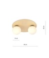 Kenzo 2B taklampa - Ø14 cm, E14, 230V, utan ljuskälla
