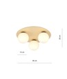 Kenzo 3B taklampa - Ø14 cm, E14, 230V, utan ljuskälla