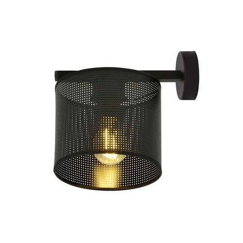 Jordan K1 Svart vägglampa - Ø15 cm, E27, 230V, utan ljuskälla