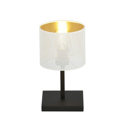 Jordan LN1 Vit/Guld bordslampa - Ø15 cm, E27, 230V, utan ljuskälla
