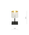 Jordan LN1 Vit/Guld bordslampa - Ø15 cm, E27, 230V, utan ljuskälla