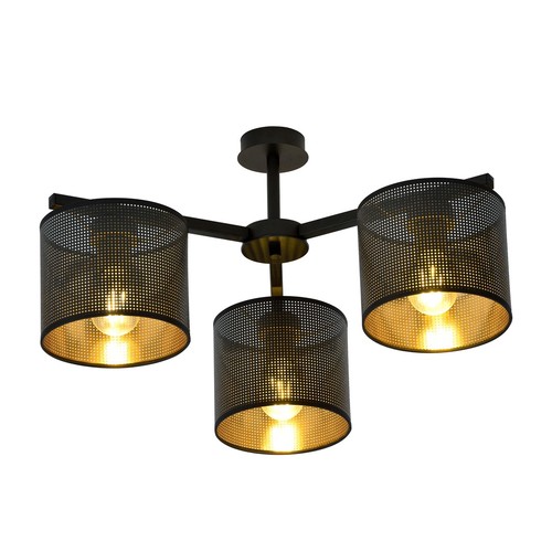Jordan 3 Svart/Guld taklampa - Ø15 cm, E27, 230V, utan ljuskälla
