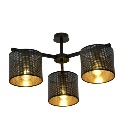 Jordan 3 Svart/Guld taklampa - Ø15 cm, E27, 230V, utan ljuskälla