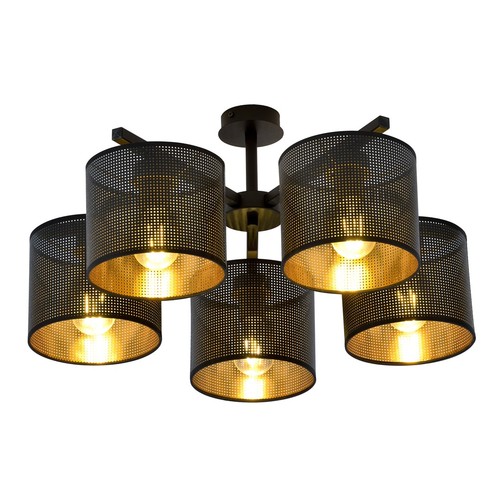 Jordan 5 Svart/Guld taklampa - Ø15 cm, E27, 230V, utan ljuskälla