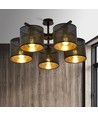 Jordan 5 Svart/Guld taklampa - Ø15 cm, E27, 230V, utan ljuskälla