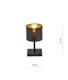 Jordan LN1 Svart/Guld bordlampa - Ø15 cm, E27, 230V, utan ljuskälla