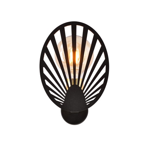 Playa K1 Svart vägglampa - E27, 230V, utan ljuskälla