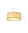 Aston 3 Rattan taklampa - Ø50 cm, E27, 230V, utan ljuskälla