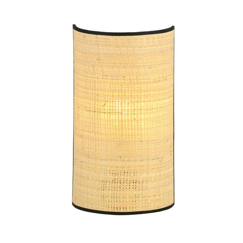 Aston K1 Rattan vägglampa - Ø18 cm, E14, 230V, utan ljuskälla
