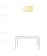 Aston 3 Cork taklampa - Ø50 cm, E27, 230V, utan ljuskälla