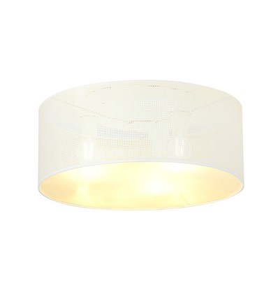 Aston 3 Vit/Guld taklampa - Ø50 cm, E27, 230V, utan ljuskälla