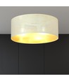 Aston 3 Vit/Guld taklampa - Ø50 cm, E27, 230V, utan ljuskälla