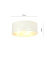 Aston 3 Vit/Guld taklampa - Ø50 cm, E27, 230V, utan ljuskälla