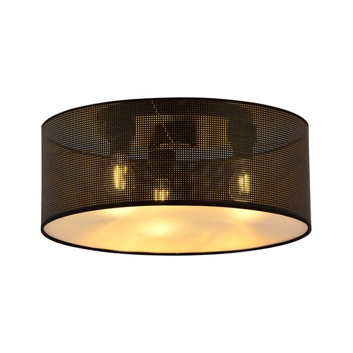 Aston 3 Svart/Guld taklampa - Ø50 cm, E27, 230V, utan ljuskälla