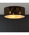 Aston 3 Svart/Guld taklampa - Ø50 cm, E27, 230V, utan ljuskälla