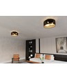 Aston 3 Svart/Guld taklampa - Ø50 cm, E27, 230V, utan ljuskälla