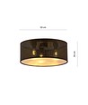 Aston 3 Svart/Guld taklampa - Ø50 cm, E27, 230V, utan ljuskälla