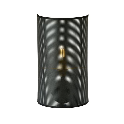 Aston K1 Svart/Guld vägglampa - Ø18 cm, E14, 230V, utan ljuskälla
