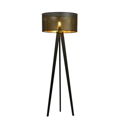 Aston LP1 Svart/Guld golvlampa - Ø45 cm, E27, 230V, utan ljuskälla