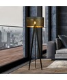 Aston LP1 Svart/Guld golvlampa - Ø45 cm, E27, 230V, utan ljuskälla