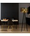 Aston LP1 Svart/Guld golvlampa - Ø45 cm, E27, 230V, utan ljuskälla