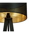 Aston LP1 Svart/Guld golvlampa - Ø45 cm, E27, 230V, utan ljuskälla