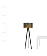 Aston LP1 Svart/Guld golvlampa - Ø45 cm, E27, 230V, utan ljuskälla