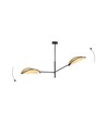 Vene 2 Svart/Rattan taklampa - Ø12 cm, E14, 230V, utan ljuskälla