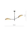 Vene 2 Svart/Rattan taklampa - Ø12 cm, E14, 230V, utan ljuskälla