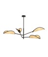 Vene 4 Svart/Rattan taklampa - Ø12 cm, E14, 230V, utan ljuskälla