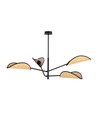 Vene 4 Svart/Rattan taklampa - Ø12 cm, E14, 230V, utan ljuskälla