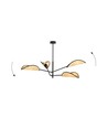 Vene 4 Svart/Rattan taklampa - Ø12 cm, E14, 230V, utan ljuskälla