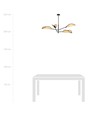 Vene 4 Svart/Rattan taklampa - Ø12 cm, E14, 230V, utan ljuskälla