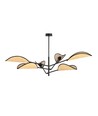 Vene 6 Svart/Rattan taklampa - Ø12 cm, E14, 230V, utan ljuskälla