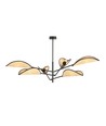 Vene 6 Svart/Rattan taklampa - Ø12 cm, E14, 230V, utan ljuskälla