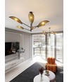 Vene 6 Svart/Rattan taklampa - Ø12 cm, E14, 230V, utan ljuskälla