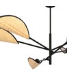 Vene 6 Svart/Rattan taklampa - Ø12 cm, E14, 230V, utan ljuskälla