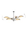 Vene 6 Svart/Rattan taklampa - Ø12 cm, E14, 230V, utan ljuskälla